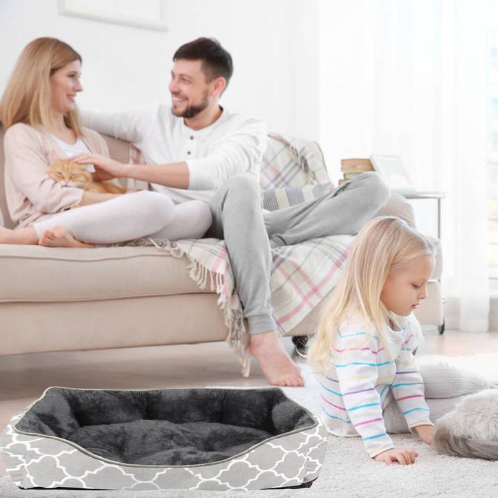 Actual product image Intirilife Fluffy Pet Bed Size 57 x 47 cm (Cat, Dog)
