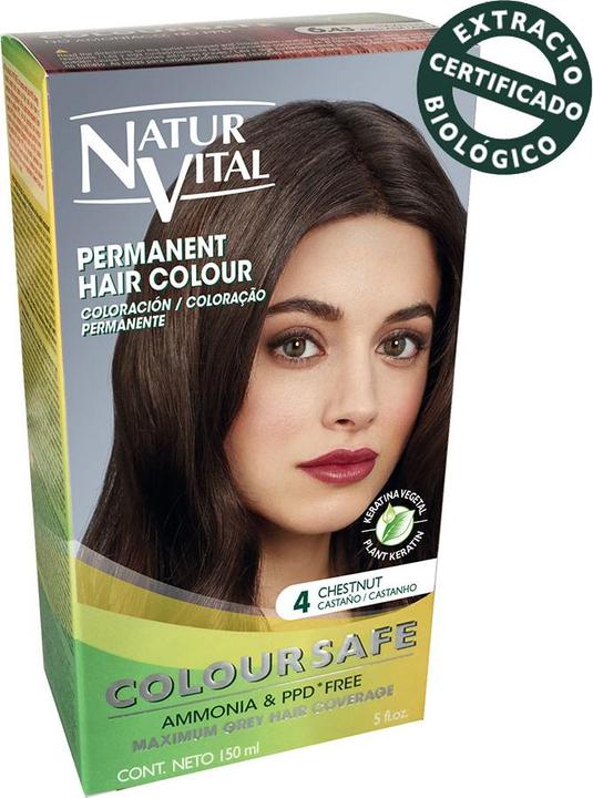 Produktbild Naturaleza Y Vida COLOURSAFE tinte permanente #4-castaño 150 ml (4)