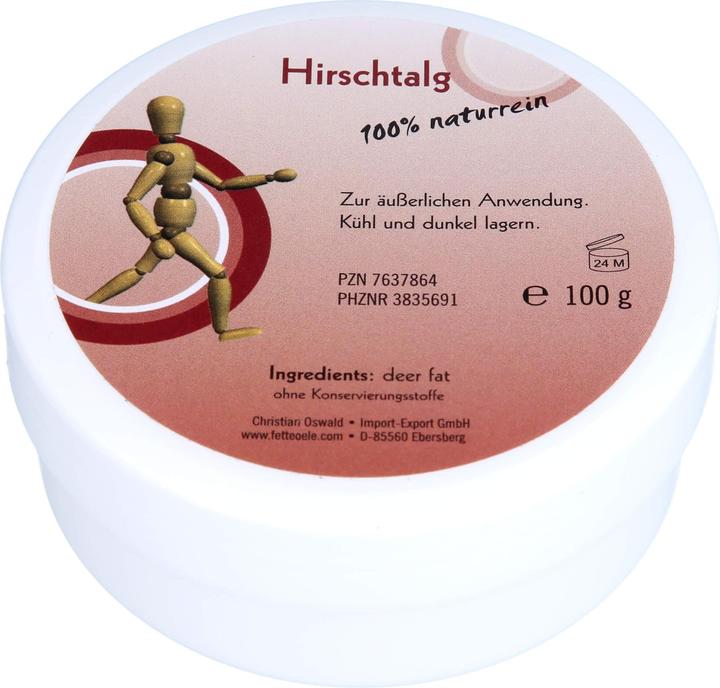 Immagine prodotto Hirschtalg 100% naturrein, 100 g (Crema corpo)