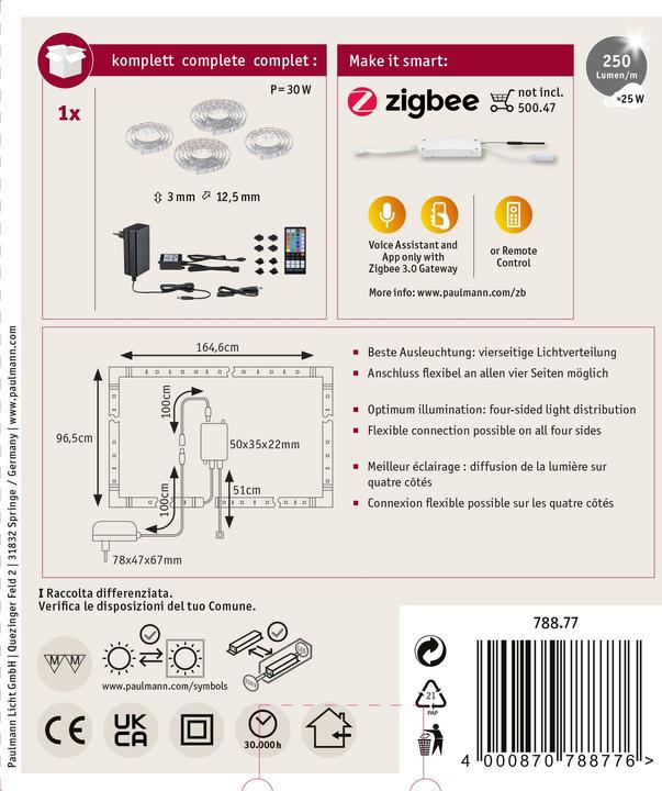 Immagine prodotto Paulmann Set di strisce MaxLED 250 (RGBW, 507 cm, Interno)