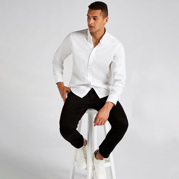 Image du produit Kustom Kit Chemise d'affaires Tailored Fit manches longues (37)