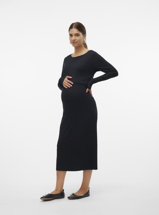 Produktbild Mamalicious Enger Schnitt Rundhals Midikleid Kleid (M)