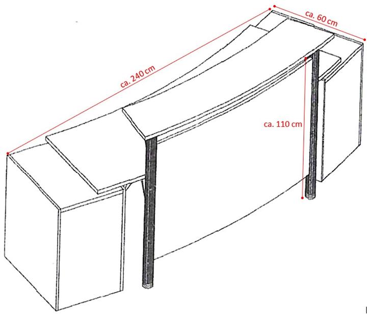 Actual product image Jet-Line Reception counter BREMEN office furniture