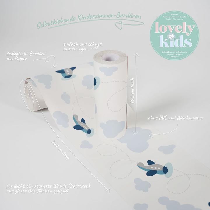 Produktbild A.S. Création Lovely Kids Kinderzimmer Cute Planes mit Flugzeugen (15 x 500 cm)