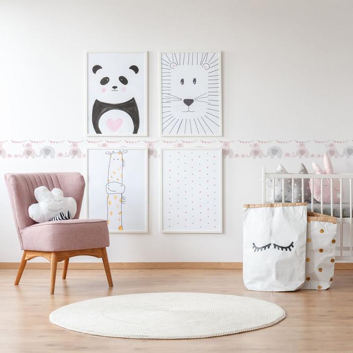 Image du produit A.S. Création Lovely Kids Chambre d'enfant Elephant Party avec d'adorables éléphants (15 x 500 cm)