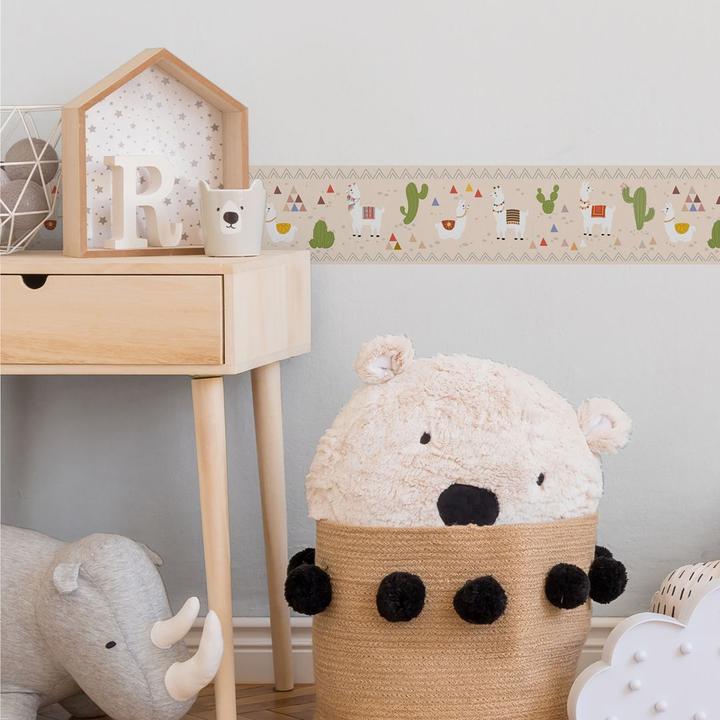 Image du produit A.S. Création Lovely Kids Chambre d'enfant Relaxed Lamas avec d'adorables lamas et cactus (15 x 500 cm)