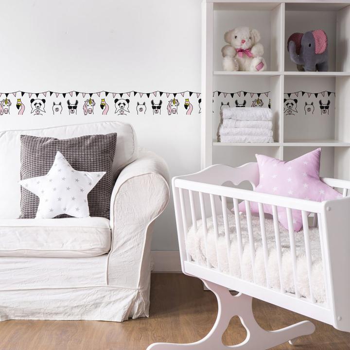 Immagine prodotto A.S. Création Bella nursery per bambini festa selvaggia con animali carini (15 x 500 cm)