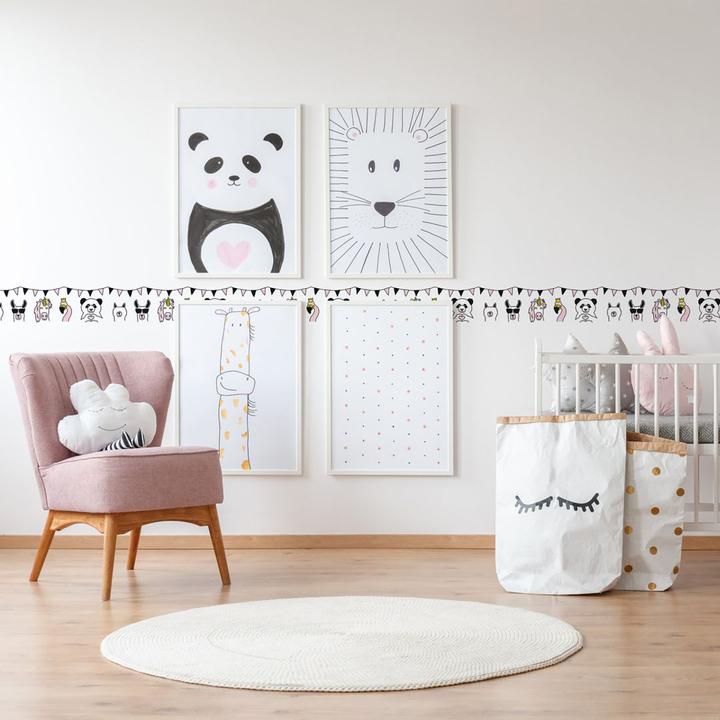 Immagine prodotto A.S. Création Bella nursery per bambini festa selvaggia con animali carini (15 x 500 cm)