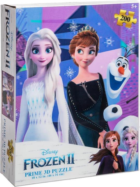 Image du produit Prime 3D Disney - Puzzle lenticulaire La Reine des neiges 2 Elsa, Anna et Olaf 200 pcs 46x31 cm (200 pièces)