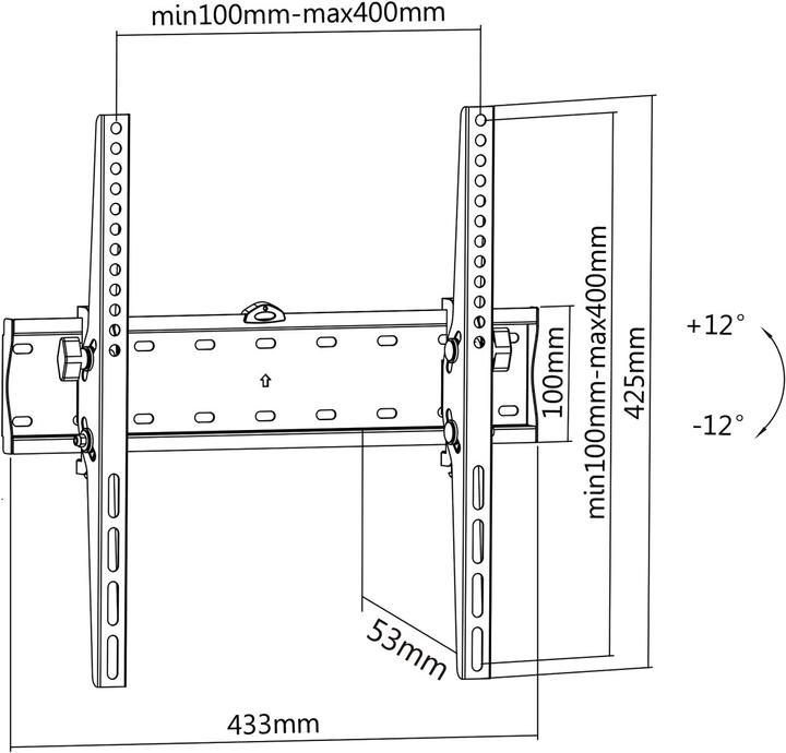 Actual product image Value TV wall mount (Wall, 55", 40 kg)
