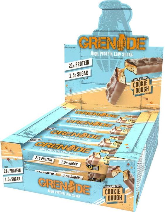 Actual product image Grenade Carb Killa Chocolate Chip Cookie Dough Protein Bar (12x60g) (Chocolate, 12 pcs., 720 g)