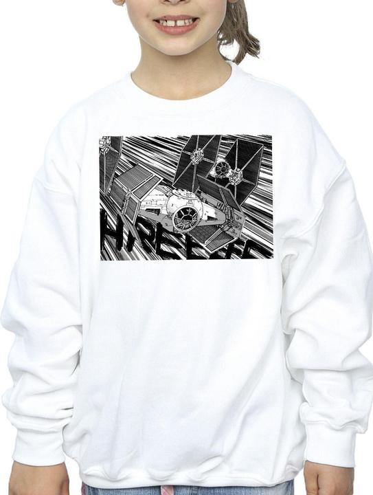 Actual product image Star Wars Girls Anime Plane Sweatshirt (140, 146)