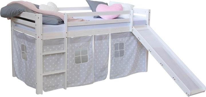 Actual product image Homestyle4u Kinder Hochbett mit Lattenrost Rutsche (90 x 200 cm)