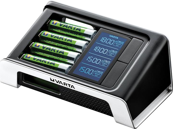 Varta LCD Ultra Fast Charger (1 Stk., AA, AAA, 2400 mAh, Ladegerät inkl. Akku)