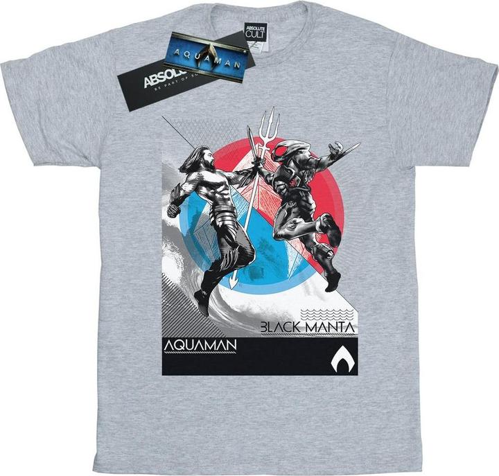 Actual product image Boys Aquaman Vs Black Manta T-Shirt (128)