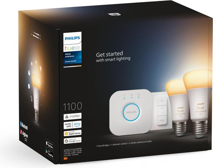 Actual product image Philips Hue Ambience Starter-Kit (E27, 11 W, 1100 lm, 1 x, F)