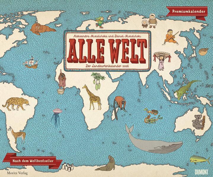 Immagine prodotto Alle Welt 2026  Landkarten-Kalender von  Kinder-Kalender Querformat 60 x 50 cm (Copertina rigida, Tedesco)