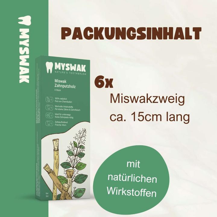 Immagine prodotto Miswak Spazzolino da denti in legno (6 x)