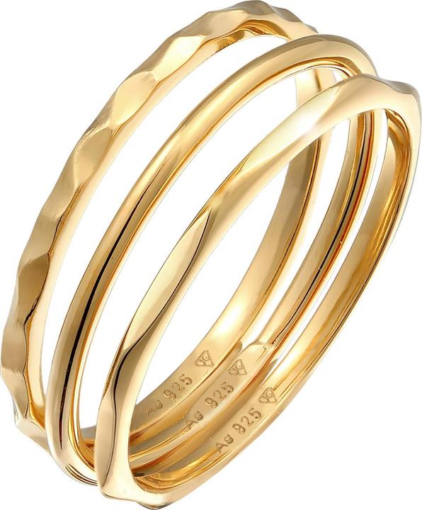 Immagine prodotto Elli Anello a fascia impilabile Set di 3 anelli in argento 925 (56, 925 Argento)