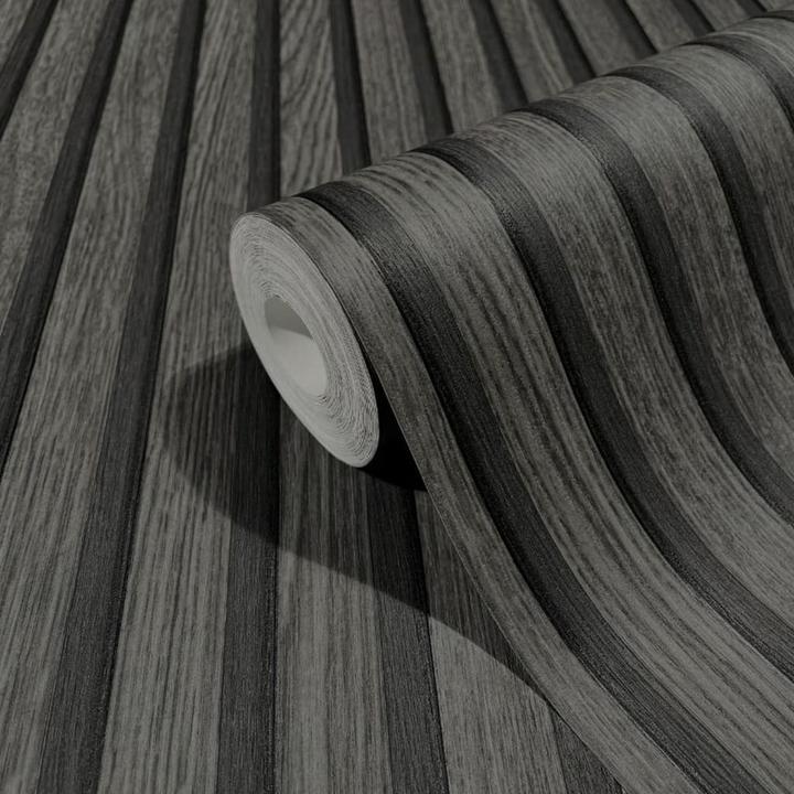 Produktbild Marburg Vliestapete 33961 Botanica 3D Holz-Optik schwarz anthrazit (10,05 m x 53 cm)