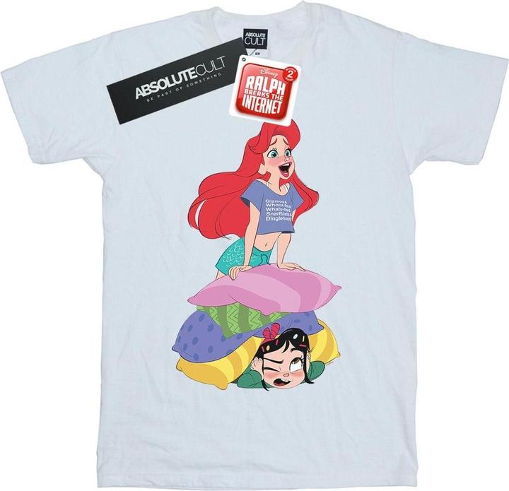 Actual product image Disney Girls Wreck It Ralph Ariel And Vanellope Cotton T-Shirt (152, 158)