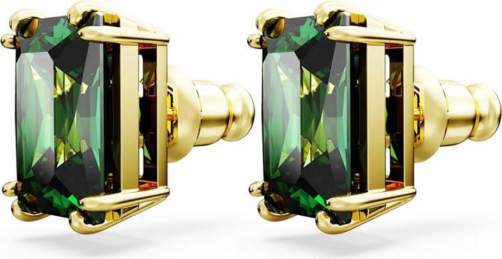 Produktbild Swarovski Matrix Ohrstecker Rechteckschliff Grün Gold (Swarovski Metall)