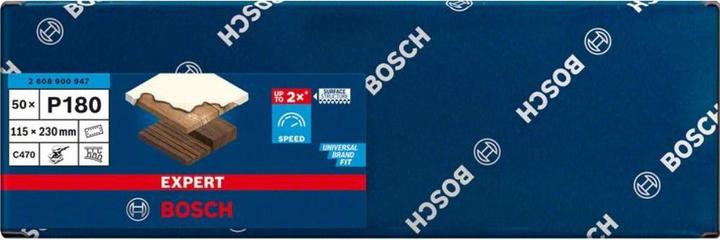 Image du produit Bosch Professional Zubehör EXPERT C470 Papier abrasif à 14 trous pour ponceuses vibrantes, 115 x 230 mm, G 180, 50 pcs. (180)