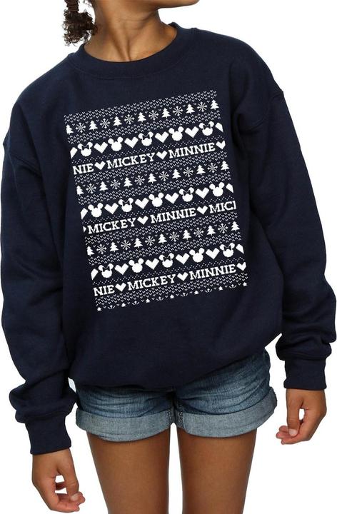 Immagine prodotto Disney Mickey And Minnie Christmas Fair Isle Felpa Ragazze (128)