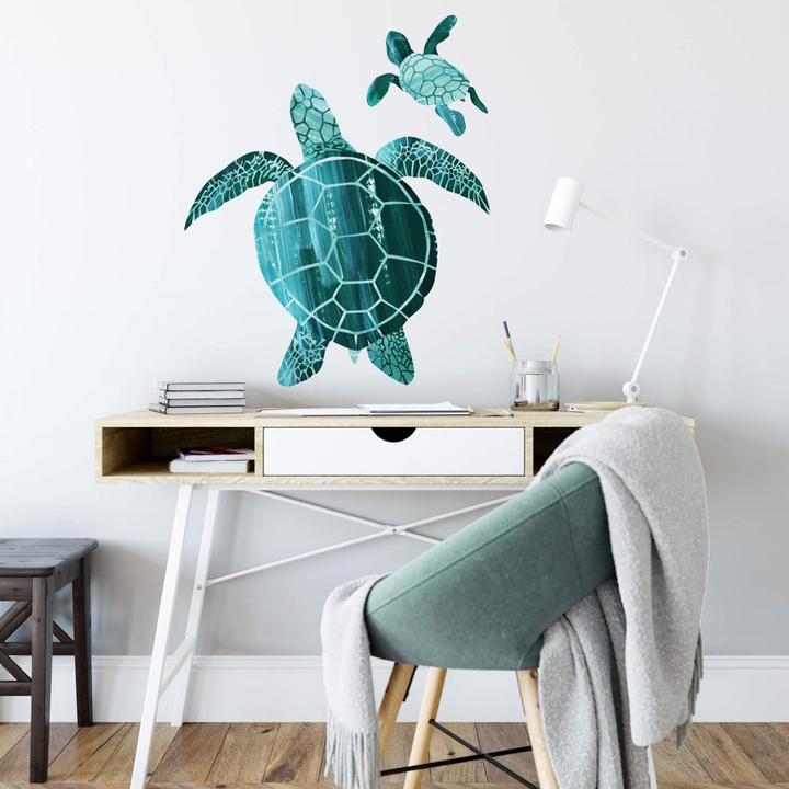 Image du produit Trenddeko Goed Blauw - famille des tortues (30 x 33 cm)