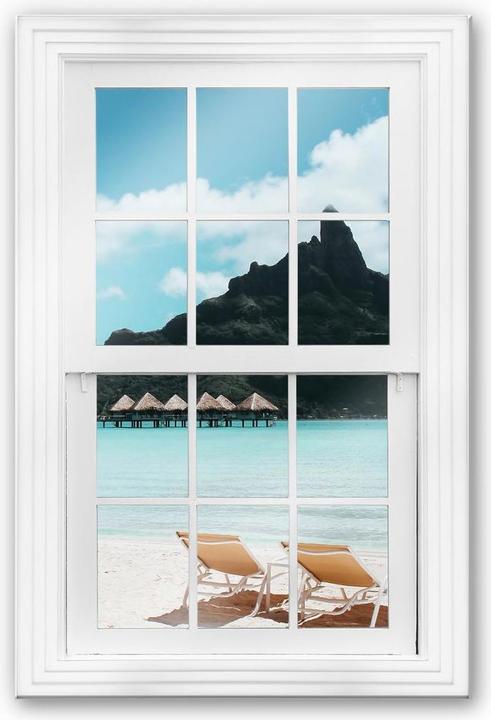 Image du produit Trenddeko Fenêtres 3D - Aux Maldives (40 x 60 cm)