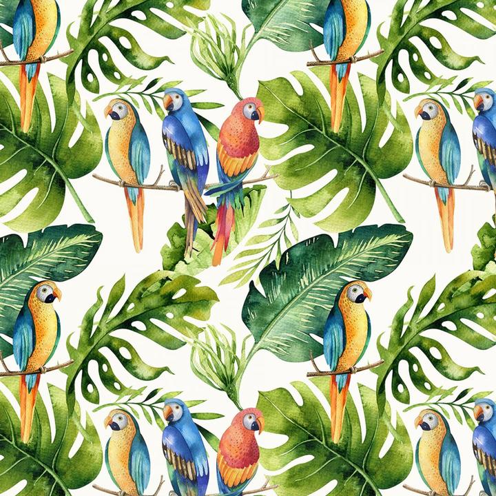 Image du produit Trenddeko Des perroquets dans la jungle (100 x 200 cm)