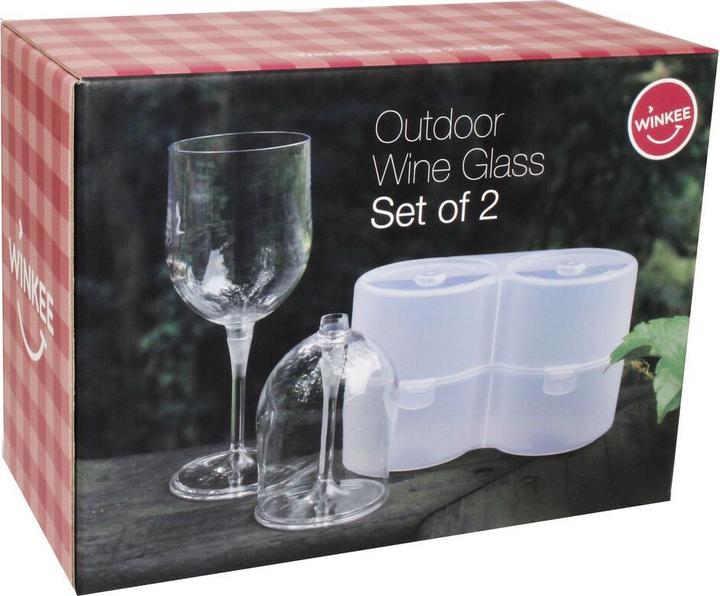 Winkee Weingläser to go 2-er Set (2 Glasses, Red wine glasses)
