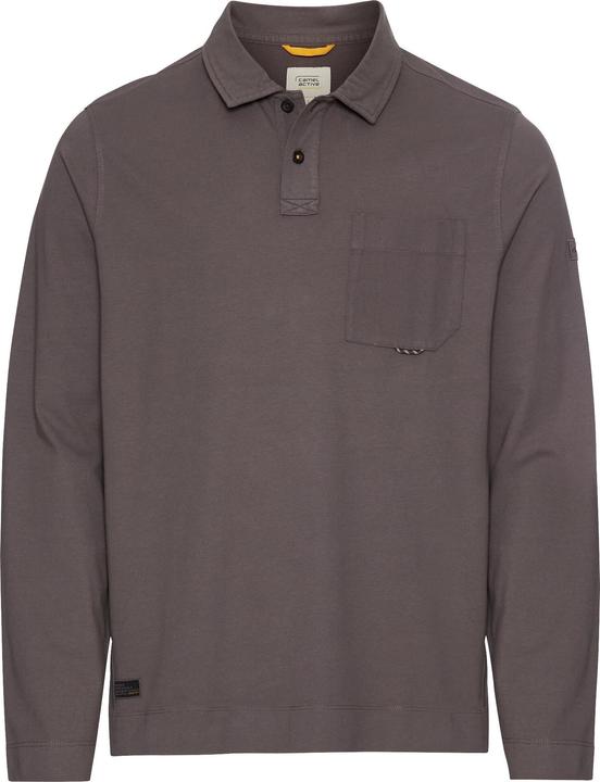 Camel Active Langarm Poloshirt aus reiner Baumwolle