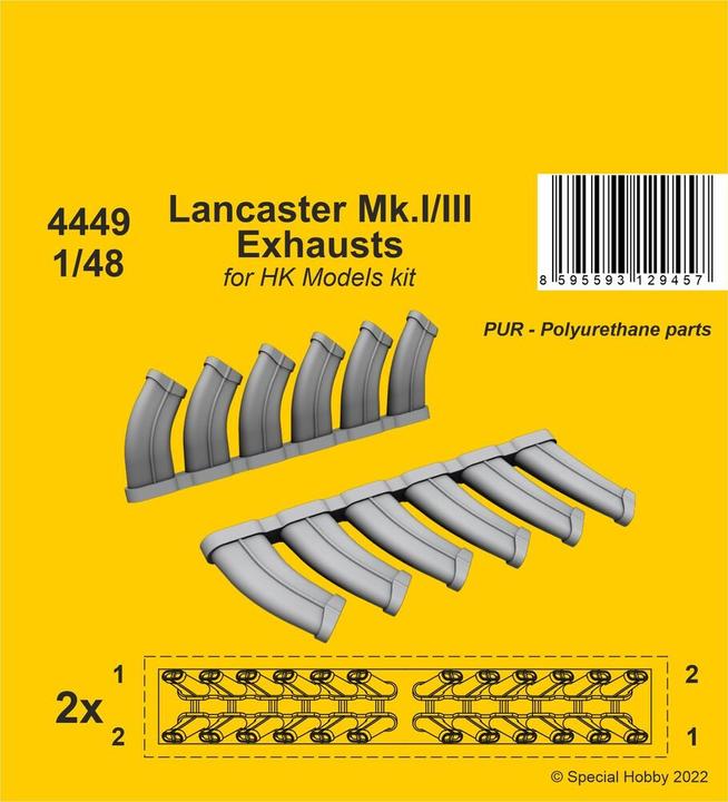 Productafbeelding CMK Lancaster Mk.I/III Uitlaten 1/48 / voor HK Models kit