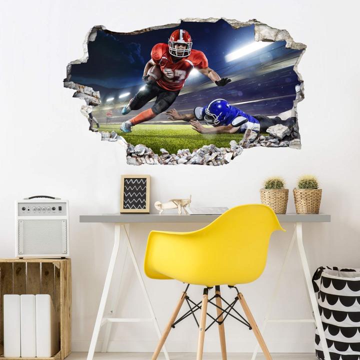 Immagine prodotto Trenddeko 3D giocatore di calcio americano 01 (120 x 73 cm)