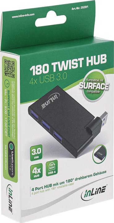 Produktbild InLine 180 Twist (USB-A, 4 Ports)