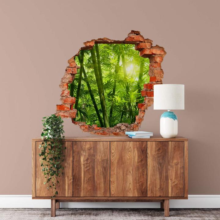 Produktbild Trenddeko 3D Sonnenschein im Bambuswald (120 x 114 cm)