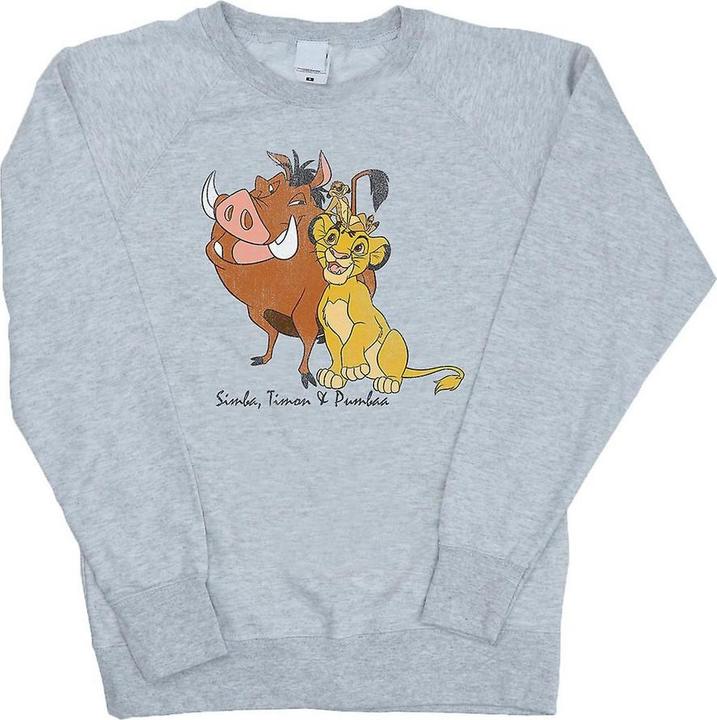 Immagine prodotto The Lion King Felpa Donna/Ladies Classic Simba Timon & Pumba Heather (XL)