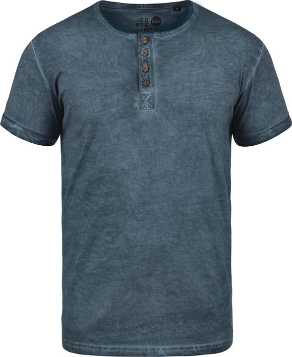 Immagine prodotto Solid Tihn T-Shirt A Maniche Corte Maglietta Da Uomo Con Collo Grandad In Cotone 100% (XL)
