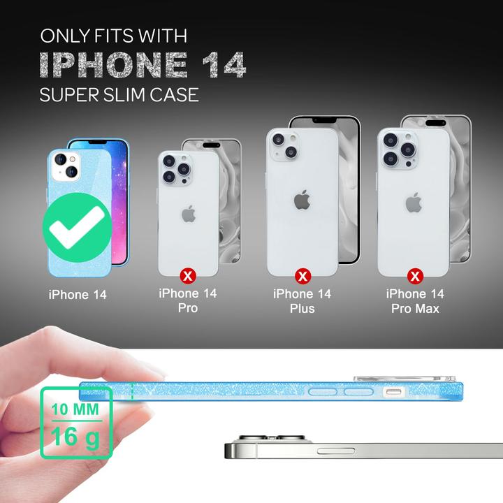 Actual product image Nalia Glitter cover (Apple iPhone 14)