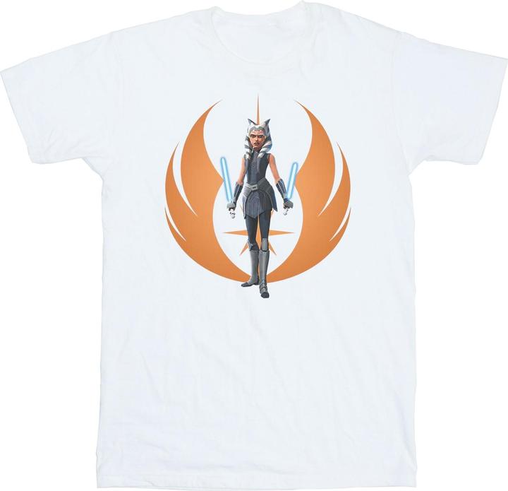 Actual product image Star Wars Boys Clone Wars Ahsoka Rebel Pose T-Shirt (116)