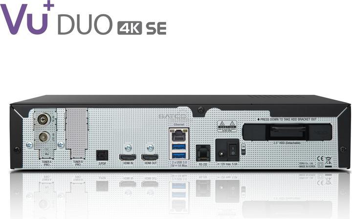 Produktbild Vu+ Duo 4K SE BT (4 GB, DVB-C, CI-Schacht)
