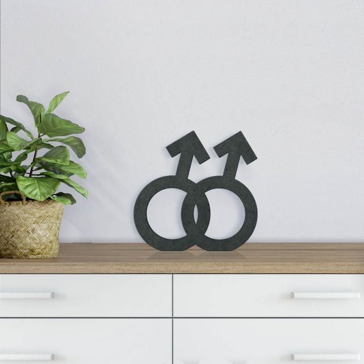 Actual product image Trenddeko Gender symbol homo men (16 x 15 cm)