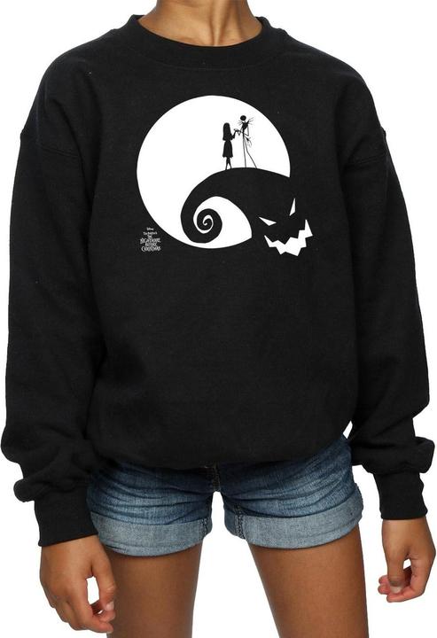 Actual product image Disney Girls Nightmare Before Christmas Moon Oogie Boogie Sweatshirt (152, 158)