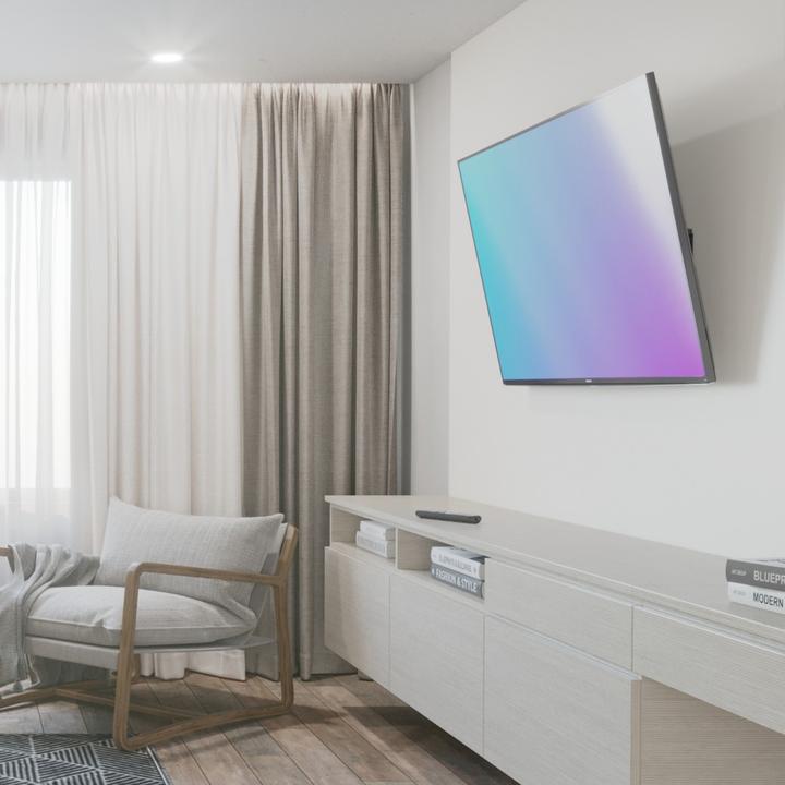 Actual product image Hama TV wall bracket, inclinable, 305 cm (120") up to 100 kg, wall distance 2.8 cm (Wall, 120", 100 kg)