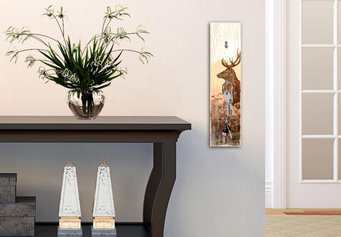 Immagine prodotto Trenddeko Cervo maestoso + 3 ganci (10 x 40 cm)
