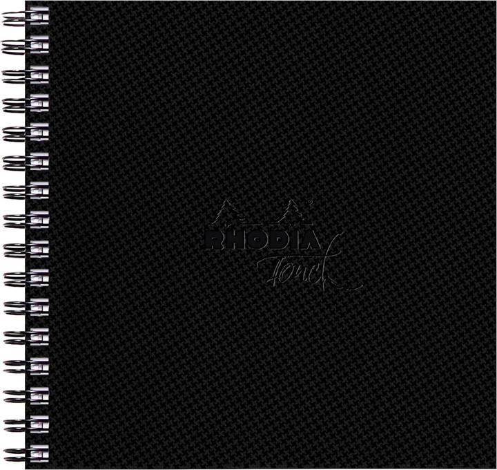 Image du produit Rhodia Touch Watercolor Book, papier 100% coton grain satiné 300g - 15x15 cm, 40 pages - Noir (300 g/m², 280 x)