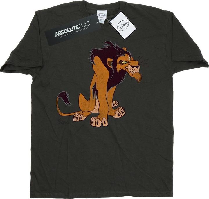 Actual product image The Lion King Mens Classic Scar Heather T-Shirt (S)
