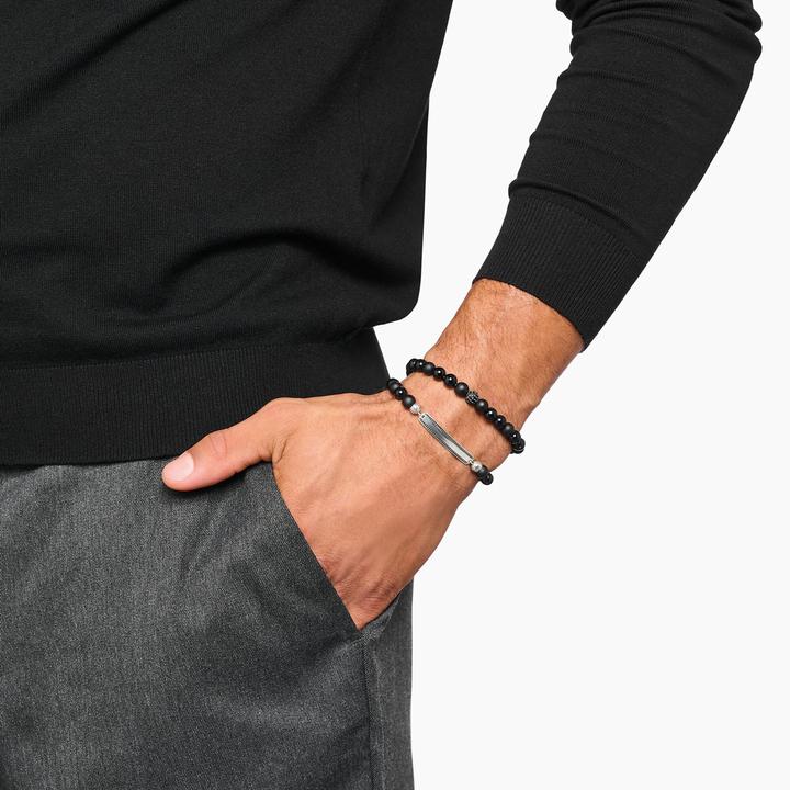 Actual product image Thomas Sabo Bead Armband Obsidian schwarz (17 cm, Silver 925)