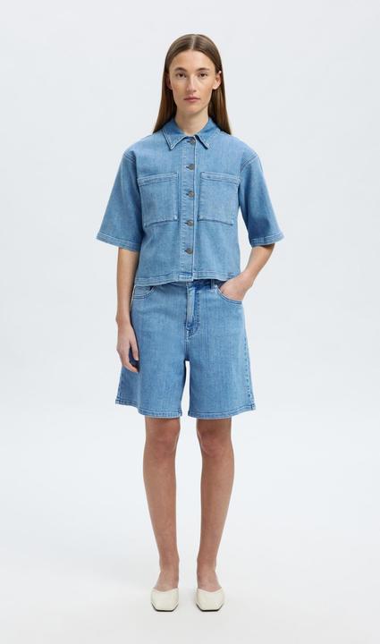 Actual product image Selected Femme Denim Kurzarmhemd (42)